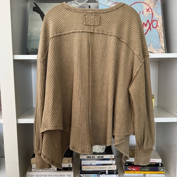 WE THE FREE PEOPLE Coraline Thermal in Olive Tapenade - Picture 8 of 8